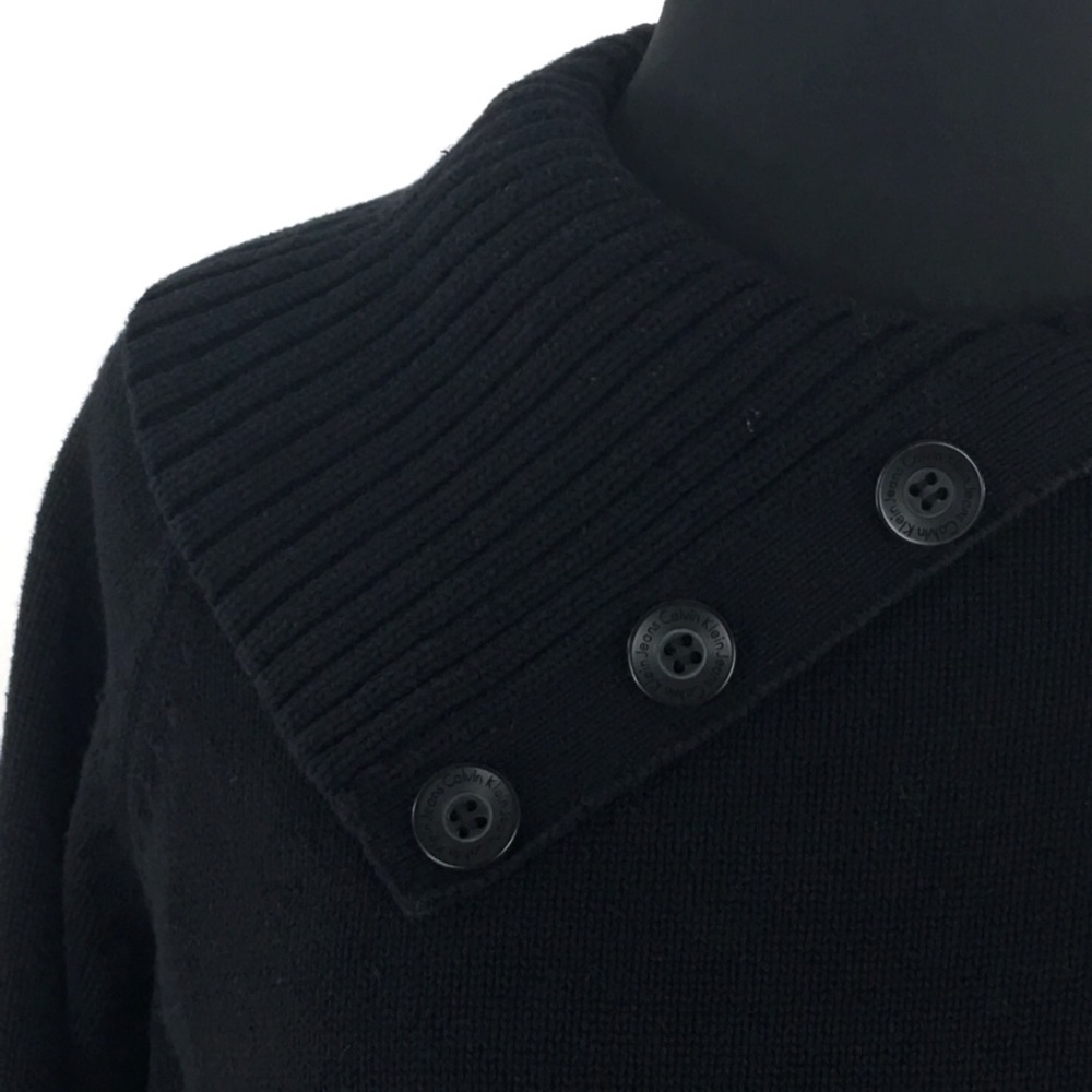 🚨Calvin Klein Womens Sweater XL Black Cable Knit - Picture 6 of 8